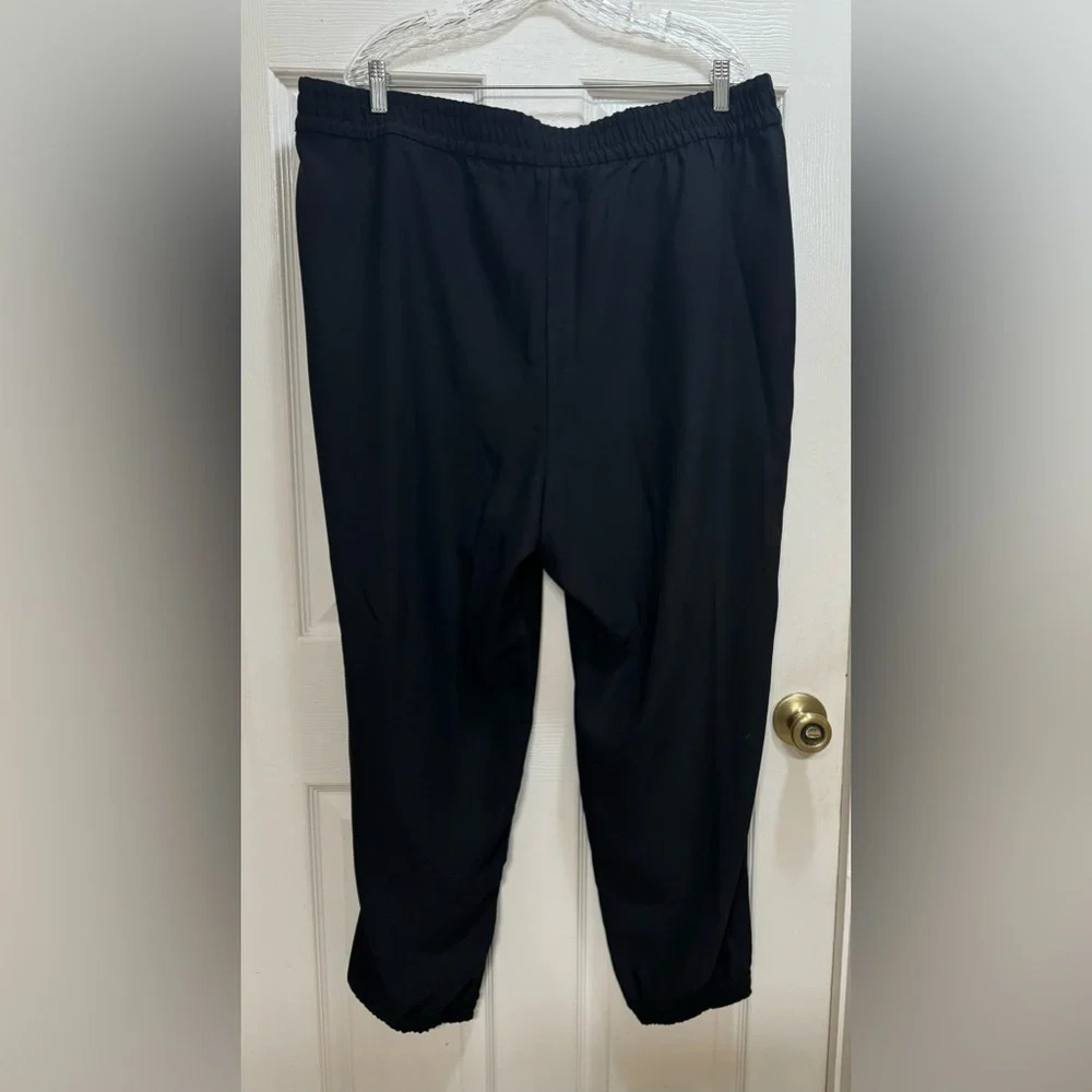 Gap Women’s Black Loose Pants Gathered Tapered Leg Everyday NWT Size XXL - Picture 2 of 11